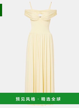 1h可退 香港直邮Simkhai 女士 Amarantha 垂褶针织长款连衣裙 001