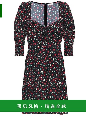 1h可退 香港直邮RIXO 女士 Larissa crêpe 印花连衣裙 black黑色