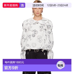 1h可退 香港直邮Chopova Lowena 女士 白色 Willa Stamped 上装 2