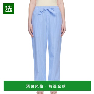 1h可退 香港直邮Tekla 女士 蓝色睡裤 PPLPANTS153 舒适时尚