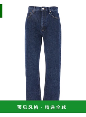 香港直邮AGOLDE 女士 Loops 蓝色连腰带徽标拼缀后牛仔裤(牛仔色)