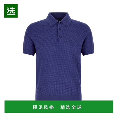 1h可退 香港直邮Brioni 布里奥尼 男士 梭織圖案針織 Polo 衫 UMR