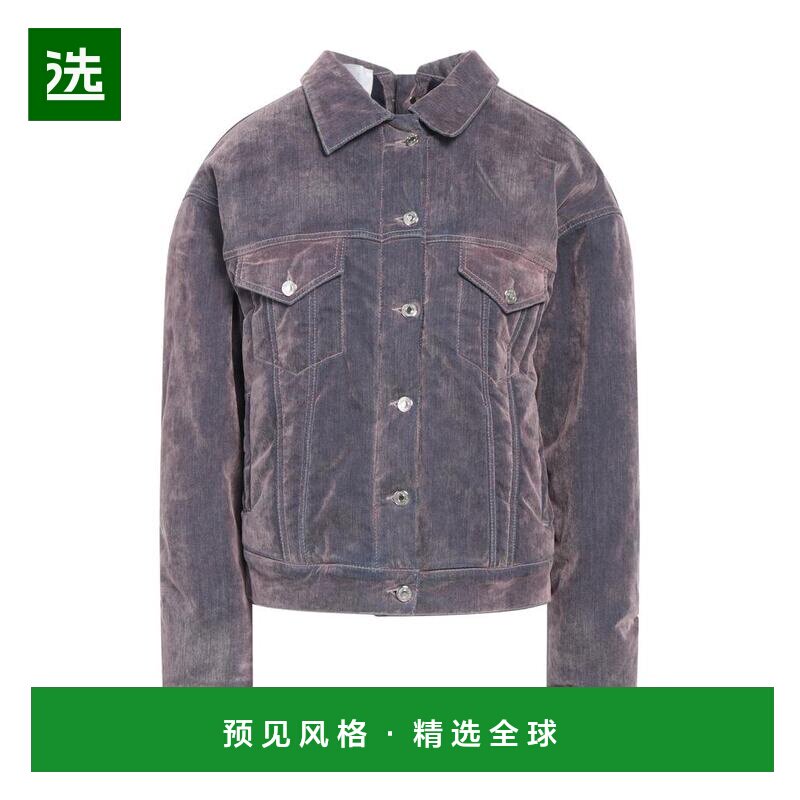 1h可退 【美国直邮】MSGM Denim jacket 女士牛仔卡车司机夹克 短