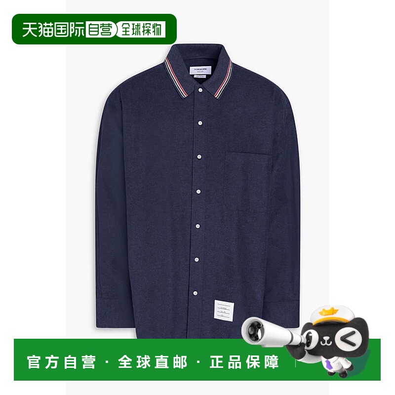 1h可退 香港直邮Thom Browne 汤姆·布朗 男士 棉质法兰绒衬衫 MW