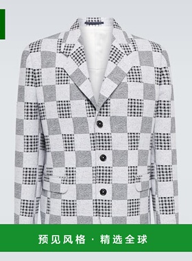 1h可退 香港直邮Kenzo 高田贤三 男士 拼布西装外套 000982