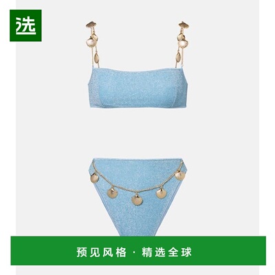 1h可退 香港直邮oseree 女士 Lumière 精饰比基尼 blue蓝色 舒适