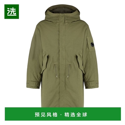1h可退 香港直邮cp company 男士 镜头细节连帽派克大衣 19CMOW09