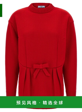 香港直邮Prada 普拉达 女士 红色羊毛宽松款毛衣 P24V2PSOOO18JO