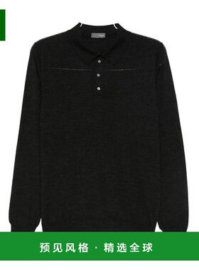 香港直邮DRUMOHR 男士POLO衫 D0D145L680 AW2025 黑色 Long Sleev