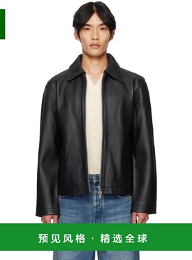 1h可退 香港直邮Sunflower 男士 黑色皮革夹克 6027 black黑色 舒