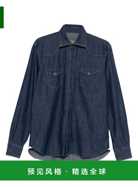 香港直邮BARBA 男士衬衫 WSU10P2050250U1 AW2025 蓝色