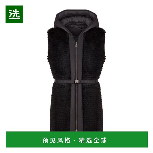 香港直邮Dior 连帽系腰带马甲 346G25AF030