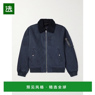 1h可退 香港直邮rag bone 瑞格布恩 男士 Fleece-Trimmed 牛仔短