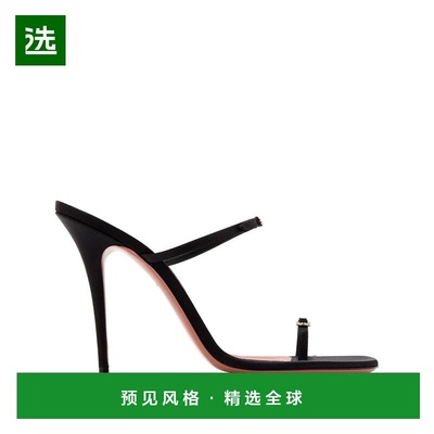 1h可退 香港直邮Amina Muaddi 女士 鞋跟黑色高跟鞋 14S364294ADU