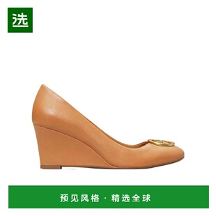 香港直邮Tory Burch 圆头坡跟鞋 汤丽柏琦女鞋45899一脚蹬单鞋