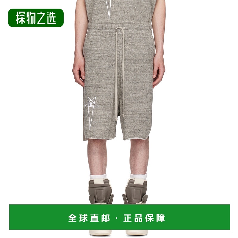 香港直邮Rick Owens Rick Owens x Champion 松紧腰短裤 CM01E168