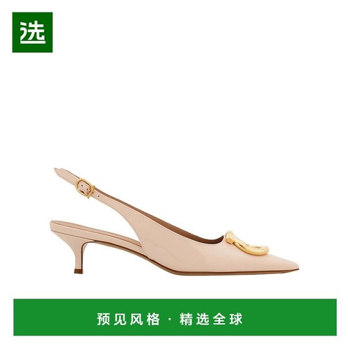 香港直邮Salvatore Ferragamo Sara Maxi Gancini 露跟高跟凉鞋 0