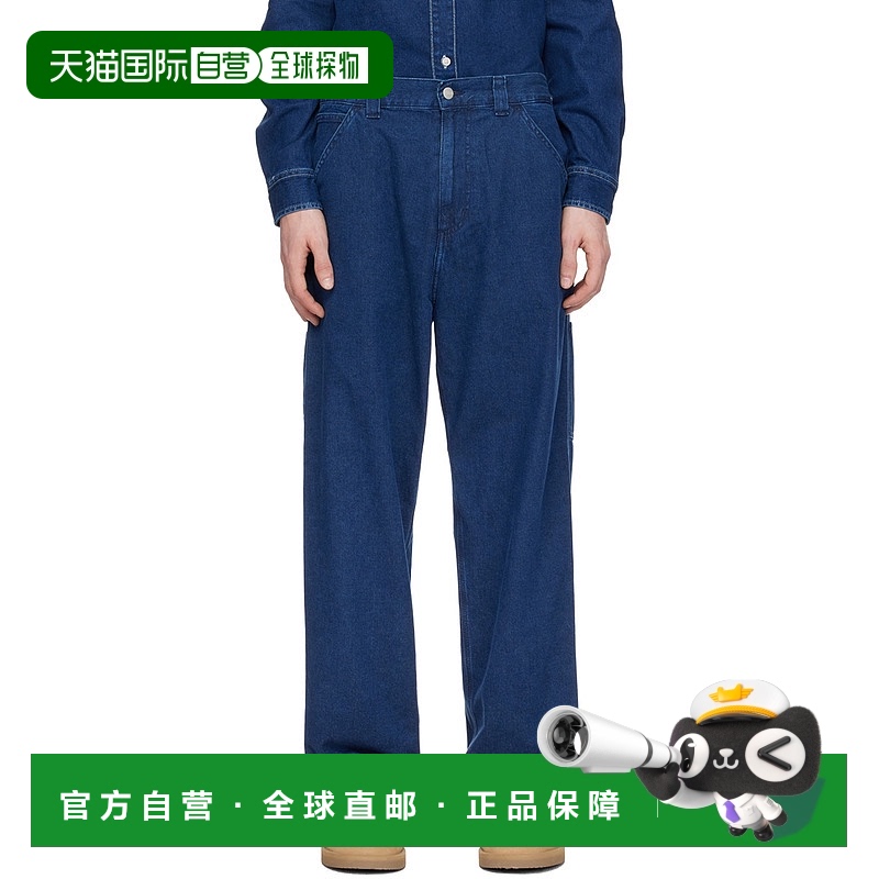 1h可退 香港直邮CARHARTT WIP 男士 蓝色 OG Single Knee 长裤 I0