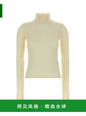 香港直邮Jil Sander 吉尔·桑达 女士 粉蜡笔黄色粘胶纤维上衣 J0