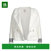 美国直邮 NIC ZOE 1h可退 中厚开襟流苏棉混纺毛衣外套 女士时