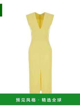 1h可退 香港直邮Givenchy 纪梵希 女士 黄色弹力绉纱连衣裙 BW22L