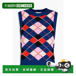 女士 1h可退 香港直郵GANNI 甘尼 K20462625 菱形棉質背心