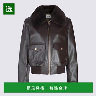 1h可退 欧洲直邮celine 女士 外套夹克皮夹克