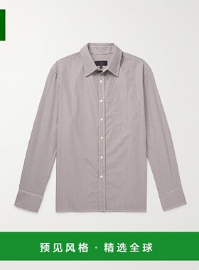 1h可退 香港直邮NILI LOTAN 男士 Finn 条纹棉质府绸衬衫 11773W1