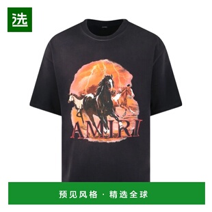 1h可退 香港直邮AMIRI 男士T恤 AMTOJR1022 SS2026 黑色