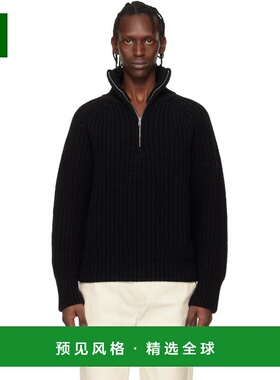 1h可退 香港直邮Studio Nicholson 男士 黑色 Bristol Knit 毛衣