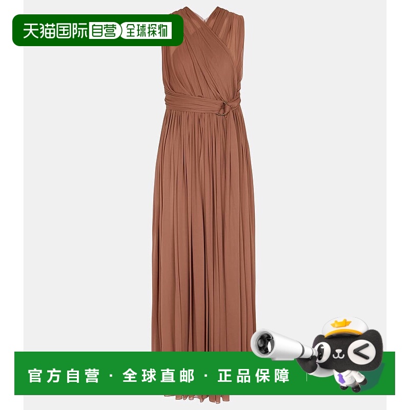 1h可退 香港直邮Alaïa 女士 泡泡纱中长连衣裙 pink粉色 舒适时尚