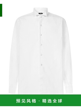 香港直发BALMAIN巴尔曼男士白色标志长袖衬衫百搭XH1HU026CB28