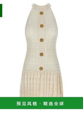 香港直邮BALMAIN 女士连衣裙 GF1R3375KJ360KA SS2026 白色 Tarta