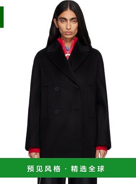 1h可退 香港直邮MaxMara 麦斯玛拉 女士 黑色 Sherree 大衣 25260