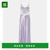 Miu 缪缪 女士 香港直邮Miu slip 缎面中长连衣裙