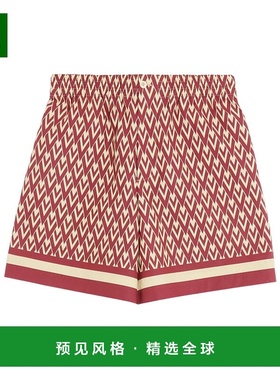 香港直邮Valentino TOUTE LA V 印花棉质府绸百慕大短裤 VRDE38B2