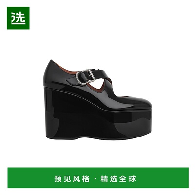 1h可退 香港直邮AlaÏa 女士 十字交叉坡跟鞋 3E084CK168皮鞋