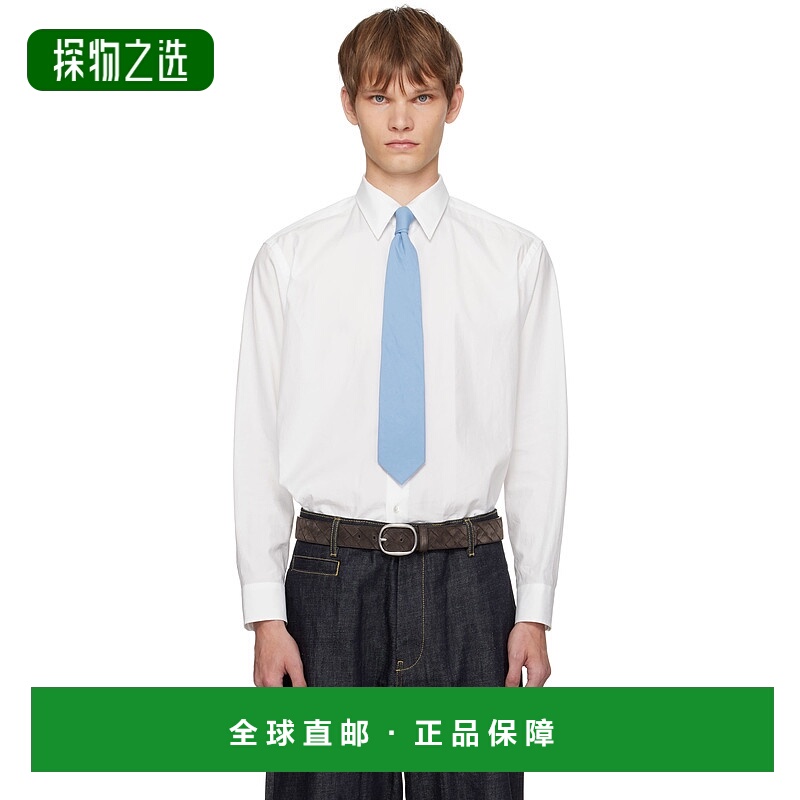 香港直邮AURALEE 男士 白色 Washed Finx Twill 衬衫 A25AS01TN