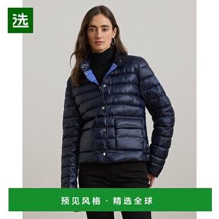 欧洲直邮RalphLauren拉夫劳伦 Lauren金属色绗缝羽绒夹克