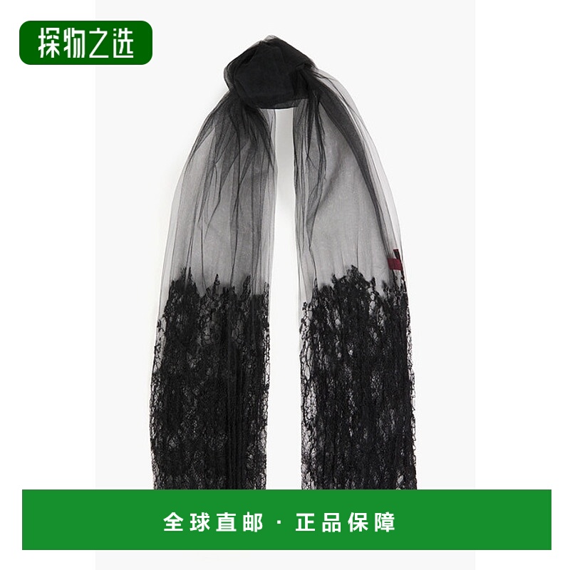 1h可退 香港直邮Valentino 华伦天奴 女士 捆线花边薄纱围巾 T0EF