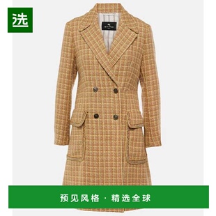 1h可退 香港直邮Etro 艾特罗 女士 威尔士王子羊毛混纺大衣西装