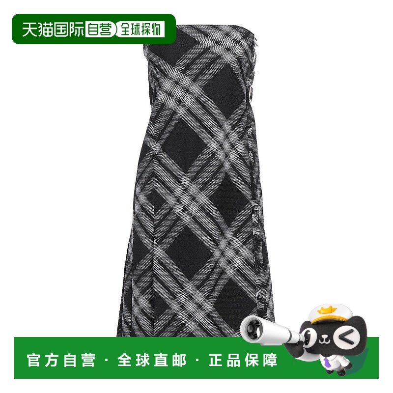 1h可退 香港直邮Burberry 巴宝莉 女士 短款连衣裙 black黑色 舒