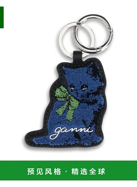 香港直邮GANNI 女士钥匙扣 A7058610 AW2025 蓝色 Dog Shaped Key