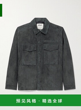 1h可退 香港直邮VALSTAR 男士 Robert 带里衬绒面革夹克 407AI051