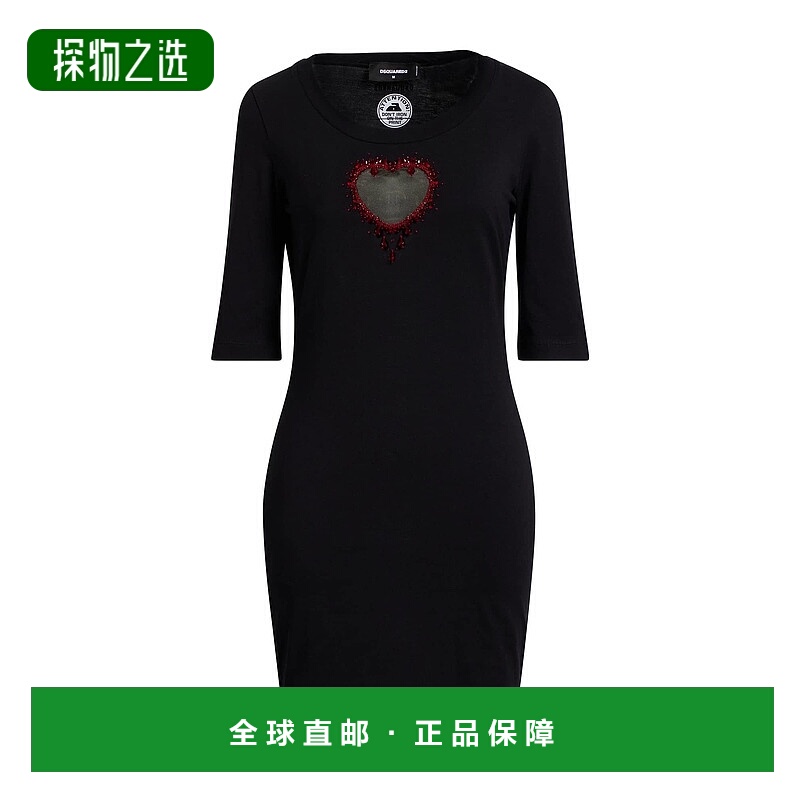 香港直邮Dsquared2 二次方 女士 高雅连衣裙 black黑色 舒适时尚