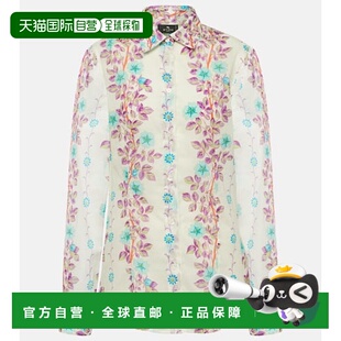 艾特罗 舒适时尚 女士 colorful花色 花朵棉质衬衫 香港直邮Etro