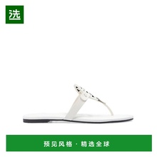 香港直邮Tory Burch 徽标皮质拖鞋凉鞋 90582