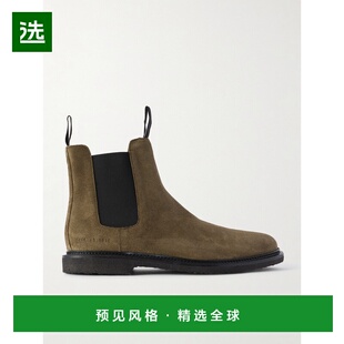香港直邮1h可退 Common Projects 男士 打蜡绒面切尔西靴 2446101