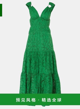 1h可退 香港直邮FARM RIO 女士 Monstera 层叠棉质长款连衣裙