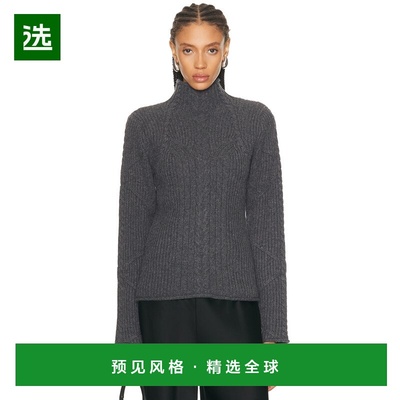 1h可退 香港直邮Helmut Lang 海尔姆特·朗 女士 麻花扭纹高领毛